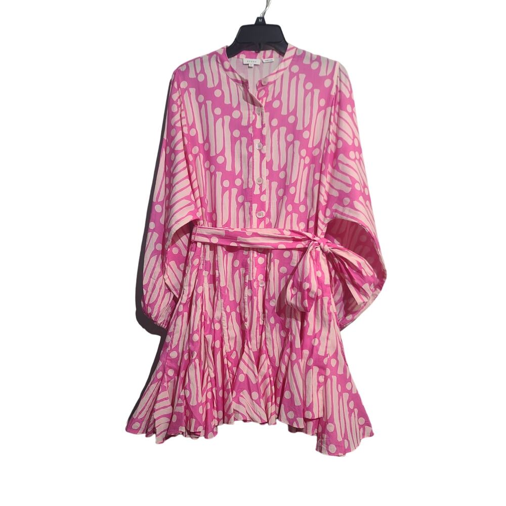 RHODE Pink and White Patterned Dress